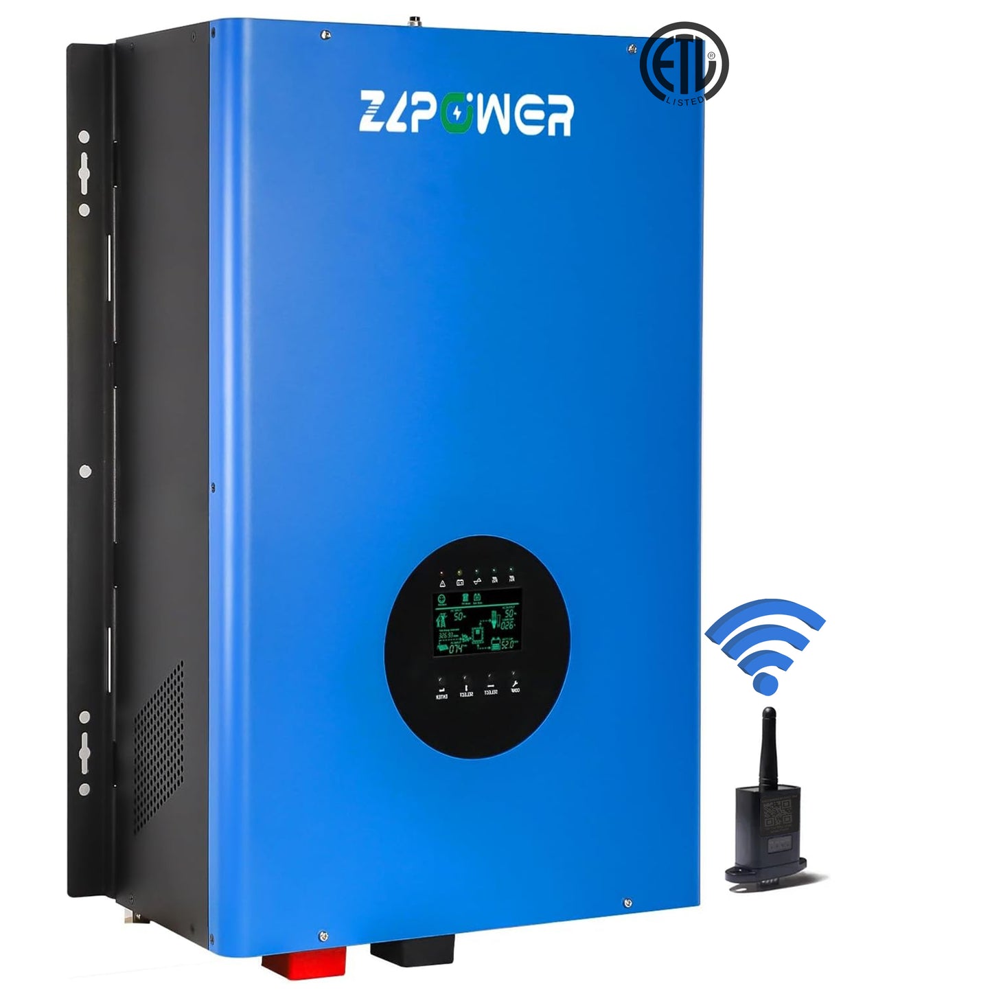 NETSOLAR 12000W 48V Off-Grid Inverter Charger, Peak Power 36000W for 20s, 240V AC Input, 120/240V Split Phase Output, Pure Sine Wave, UL1741 Certified, Built-in 2 MPPT Low Frequency for Solar System